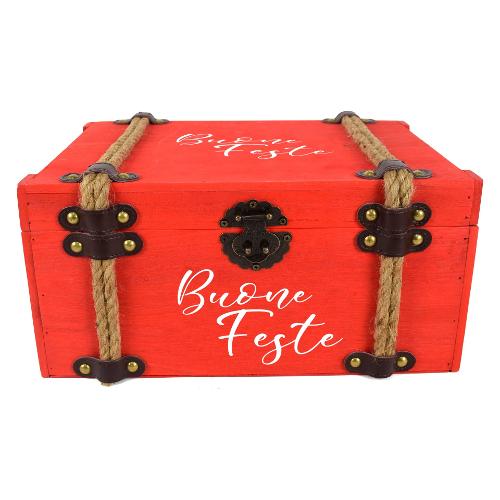 Due Esse Christmas Scatola natalizia Bauletto Rosso (37x18x25 cm) XNA20021891
