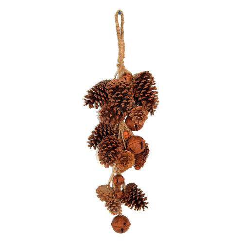 Due Esse Christmas Decoro Pendaglio Corda con Pigne XNA18018451