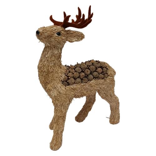 Due Esse Christmas Decoro Renna 41 cm Legno Cocco XNA22010193