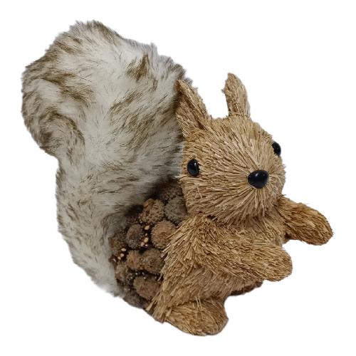 Due Esse Christmas Decoro Scoiattolo 22 cm Legno Cocco XNA22010212