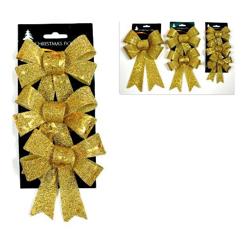 Due Esse Christmas Fiocco decorativo Natale (1pz) CHRISTMAS Oro glitterato Assortito XNA16006861