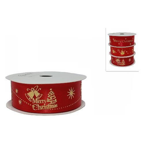 Due Esse Christmas Nastro decorativo CHRISTMAS Decorato Rosso (270x2,5 cm) XNA22011141