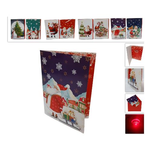 Due Esse Christmas Biglietto auguri Natale 3D Musicale Assortito (14,5x20 cm) XNA21040081