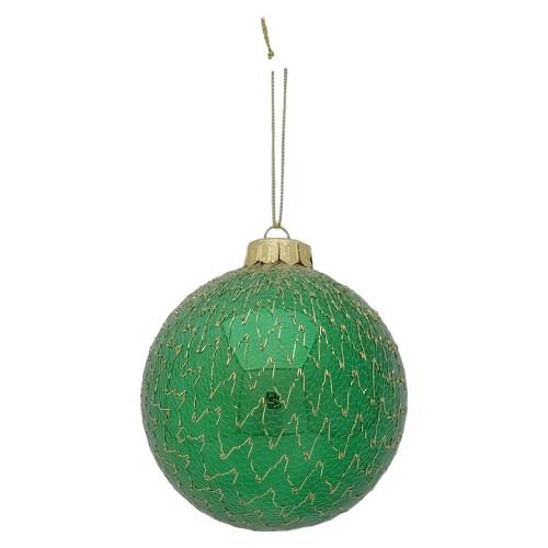 Due Esse Christmas Pallina albero CHRISTMAS Rete Verde XNA23008581 (10cm)