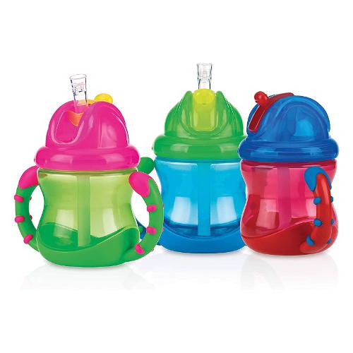 Nuby Bicchiere bimbo con cannuccia (270ml) FLIP IT Assortito NV0404002