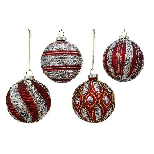 General Trade Pallina albero (8cm) Vetro Rosso antico Assortito 403950A