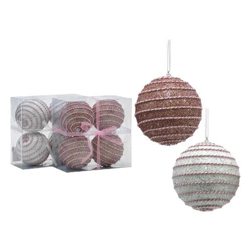 General Trade Set palline albero Natale (10cm) (4pz) Plastica Assortito 423309