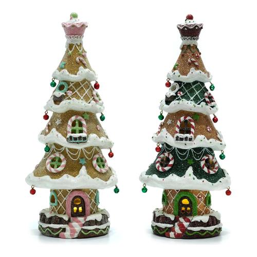 General Trade Albero Pan di Zenzero con luci assortito (35 cm) 494105