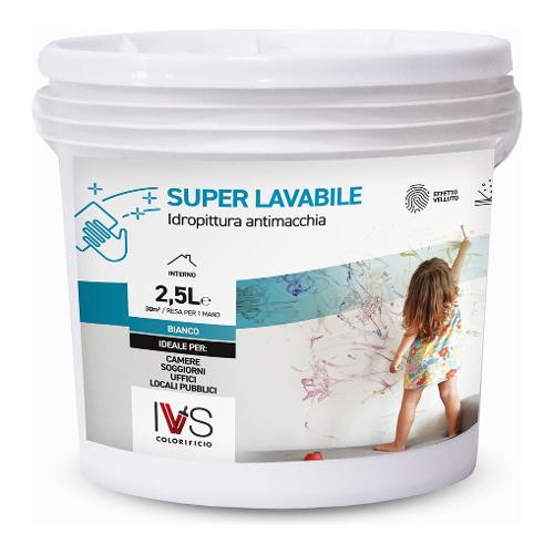 Ivs Idropittura per muro Superlavabile Antimacchia Bianco 2,5 lt FI5568