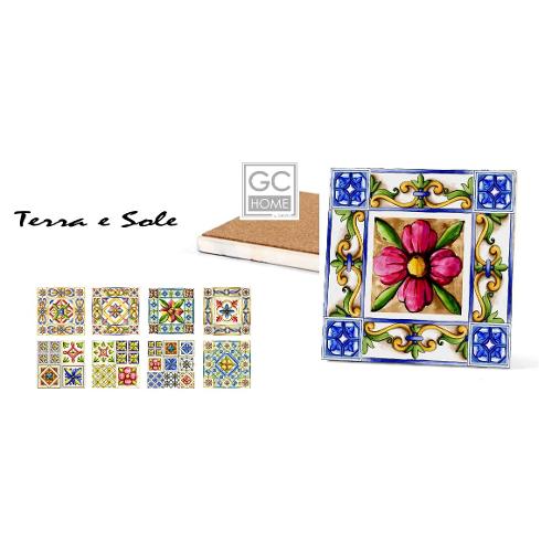 Gicos Sottopentola Piastrella Terra e Sole Ceramica (11x11cm) GC HOME 825637