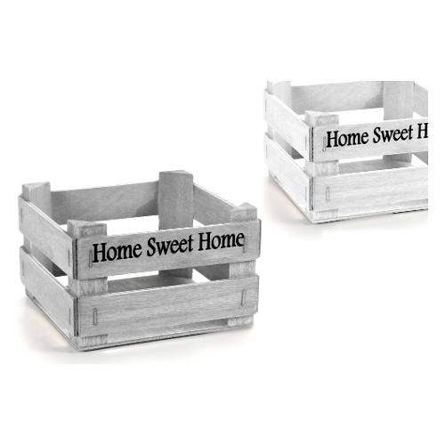 Gicos Cassetta multiuso Home Sweet Home (13x13x8cm) LEGNO&DISEGNO Assortito 763786