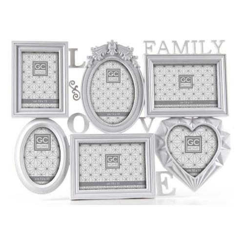 Gicos Portafoto (per 6f misure varie ) multiplo Love Family Bianco 784217
