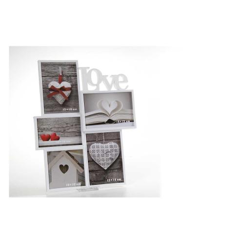 Gicos Portafoto (per 5f misure varie ) multiplo Love Bianco 766039