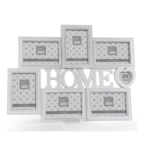 Portafoto per 7 foto misure varie multiplo Home Bianco 800849