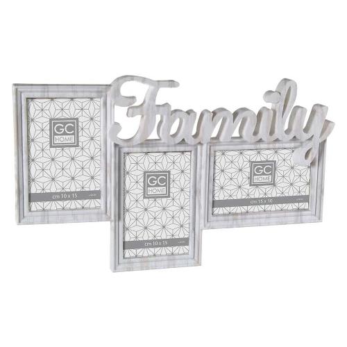 Gicos Portafoto (per 3f 10x15 cm ) multiplo Family Bianco anticato 836961