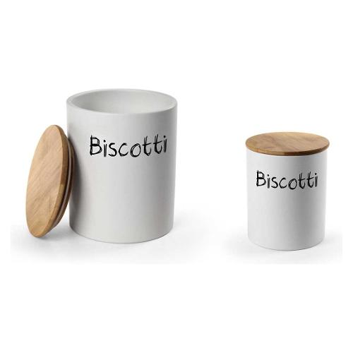 Gicos Biscottiera (13x17cm) Bianco e Naturale 853807