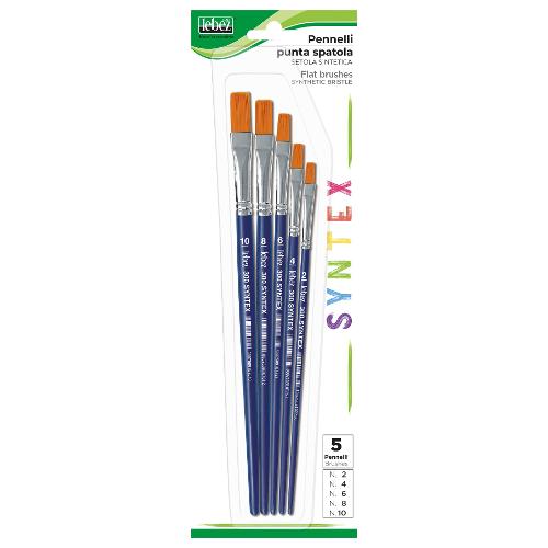 Lebez Set pennelli belle arti set 5 pz punta piatta 300B