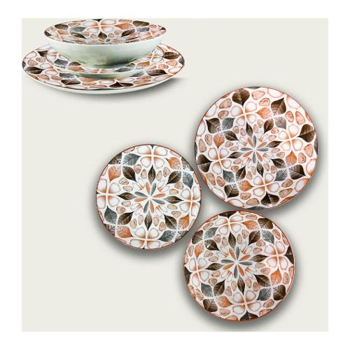 Ar.Ca. Servizio piatti Porcellana 18 pz PETALO Assortito 04135