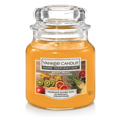 Yankee Candle Candela profumata Exotic fruits (5,8x8,6cm) Giara S 20-30 ore HOME INSPIRATION Arancio 1613613