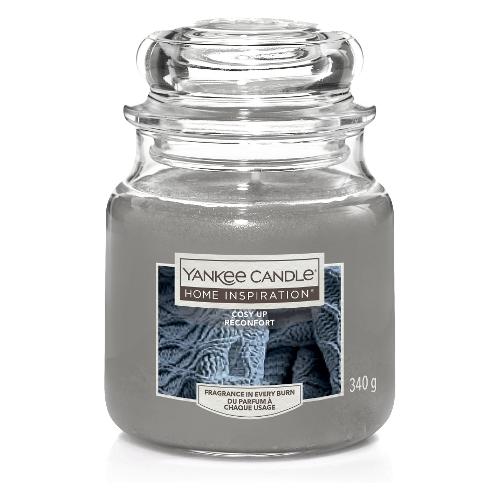 Yankee Candle Candela profumata Cosy up (9,5x12,7cm) Giara M 40-60 ore HOME INSPIRATION Grigio 1559253