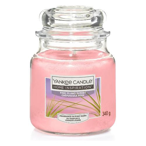Yankee Candle Candela profumata Pink Island Sunset (9,5x12,7cm) Giara M 40-60 ore HOME INSPIRATION Rosa 1586639