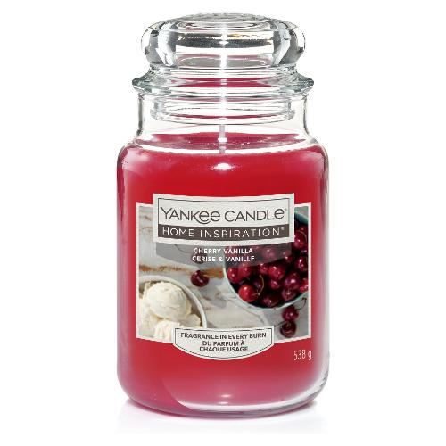 Yankee Candle Candela profumata Cherry (9,5x16,8cm) Giara L 90-120 ore HOME INSPIRATION Rosso 1570488