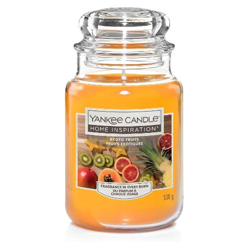 Yankee Candle Candela profumata Exotic fruits (9,5x16,8cm) Giara L 90-120 ore HOME INSPIRATION Arancio 1570489