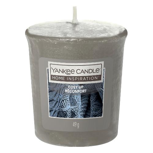 Yankee Candle Candela profumata Cosy up (4,6x4,8cm) VotivaVotiva 15 ore HOME INSPIRATION Grigio 1559265