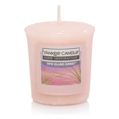 Yankee Candle Candela profumata Pink Island Sunset (4,6x4,8cm) Votiva 15 ore HOME INSPIRATION Rosa 1586646