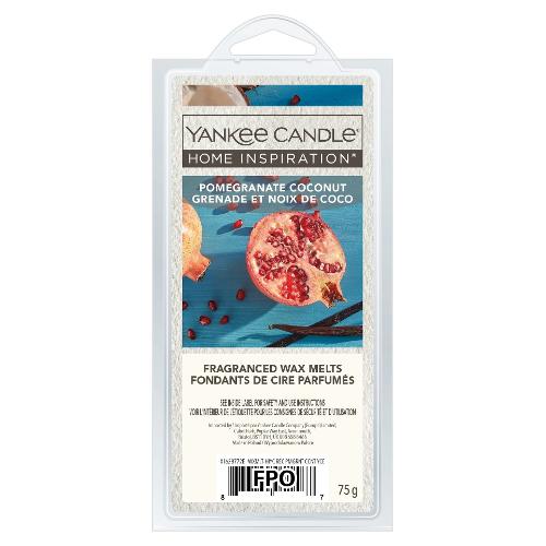 Yankee Candle Cera candele 6 pz Pomegranate Coconut Wax Cubes Bianco 1628772