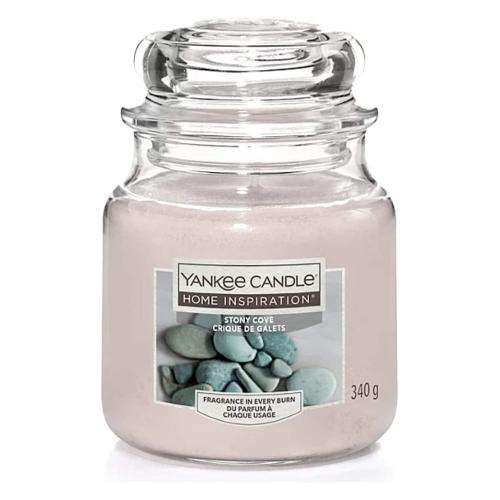 Yankee Candle Candela profumata Stony Cove (9,5x12,7cm) Giara M 40-60 ore HOME INSPIRATION Rosa 1570514