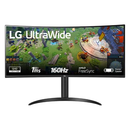 Lg Monitor 34" ( LED 2K 1440p 160Hz ) SERIE WP65CP Curved QHD UltraWide Black 34WP65CP B AEU