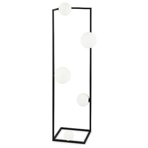 Ideal Lux Lampada da terra ANGOLO pt5 Nero 284309 (30x30x118cm) 5 luci - G9 - Max 140W