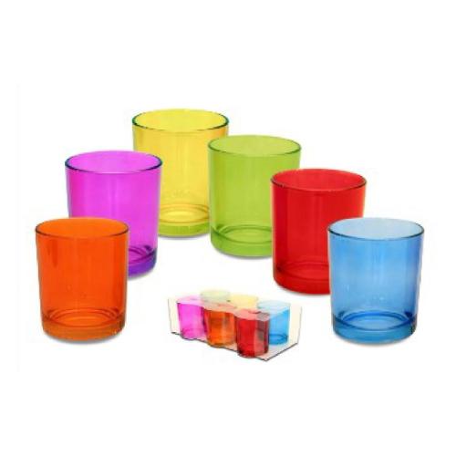 Cve Set bicchieri Acqua 6 pz Vetro (280ml) RITA Colori assortiti 703595
