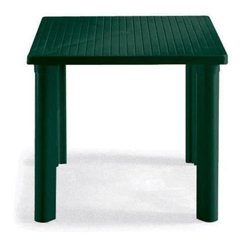 S-CAB Tavolo da esterno resina ELLE Fisso Verde bosco (80x80x72cm) 1025