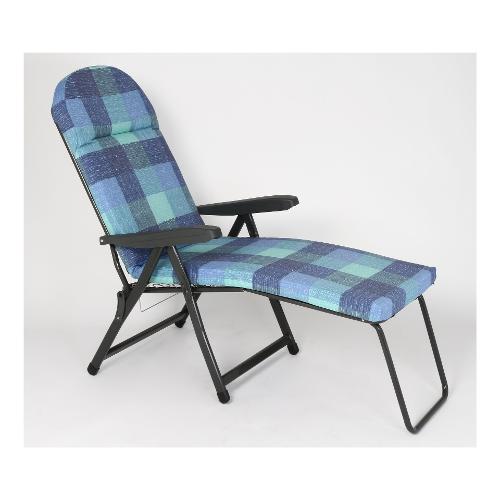Metal F.A.R. Sedia sdraio con poggiapiedi RODI Blu 7250 104 S59RON