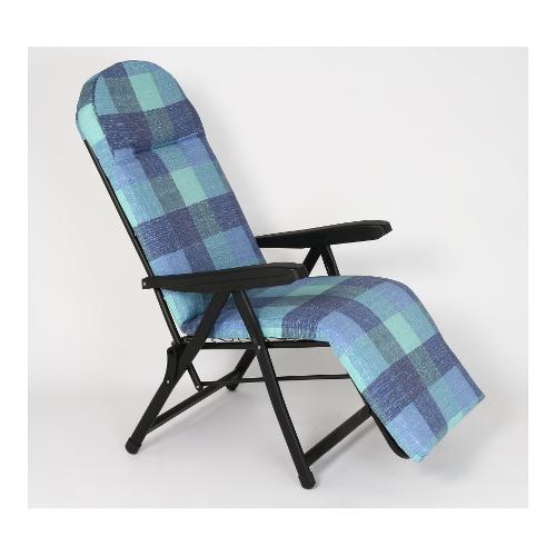 Metal F.A.R. Sedia sdraio con poggiapiedi RODI Blu 7250 104 S79RON