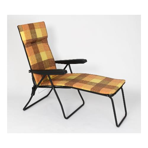 Metal F.A.R. Sedia sdraio con poggiapiedi GARDEN Arancio 7250 106 5034CN