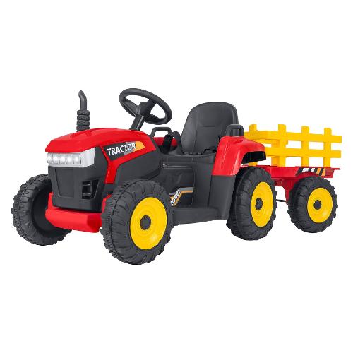 Globo Trattore elettrico 12V 7 Ah con rimorchio (137cm) Rosso 40435