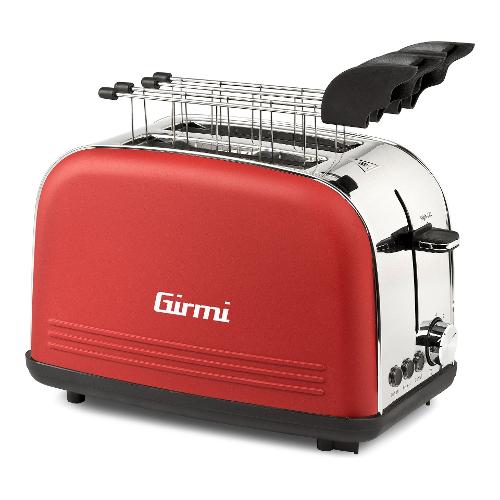 Girmi Tostapane Toaster Red e Silver TP5702 800W