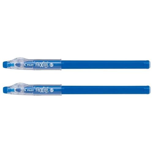 Pilot Set penne cancellabili roller cappuccio 2 pz tratto Medio - 0,7 mm Ball Sticks FRIXION Blu gel 3802753
