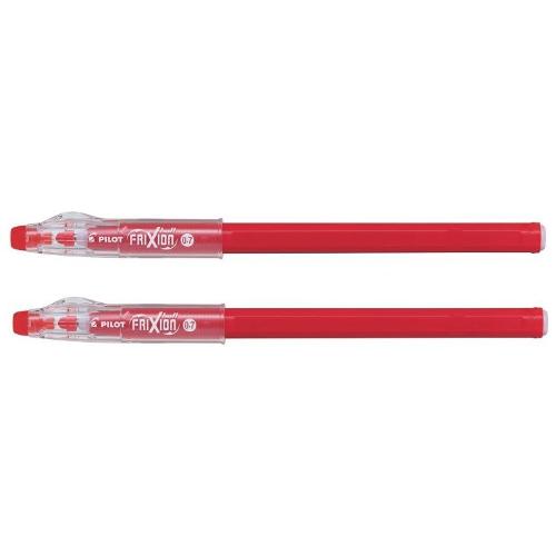Pilot Set penne cancellabili roller cappuccio 2 pz tratto Medio - 0,7 mm Ball Sticks FRIXION Rosso gel 3802760