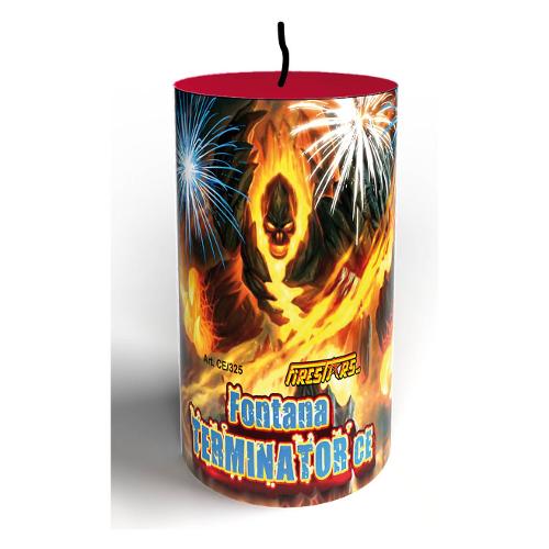 Firestars Giochi pirici 1 pz Fontana terminator CE 325 (11x17,5 cm)