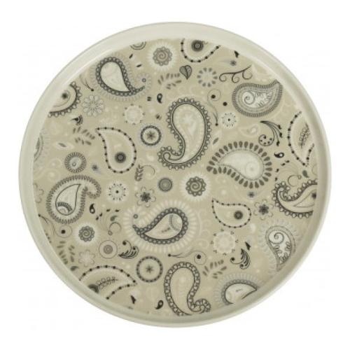 Brandani Piatto frutta Porcellana (20,5cm) Gourmet SHANTI Sabbia decorato 52817