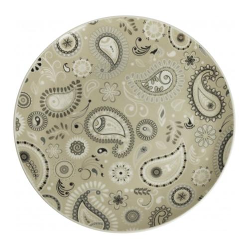 Brandani Piatto piano Porcellana (26,5cm) Coupe SHANTI Sabbia decorato 52801