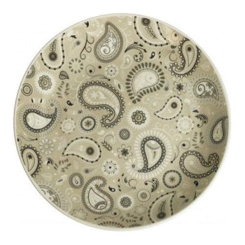 Brandani Piatto frutta Porcellana (20,5cm) Coupe SHANTI Sabbia decorato 52807