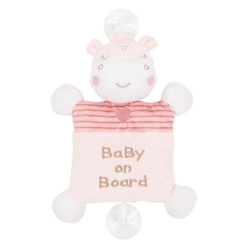 Kikka Boo Peluche Hippo Dreams (26cm) BABY ON BOARD Rosa 31201010352