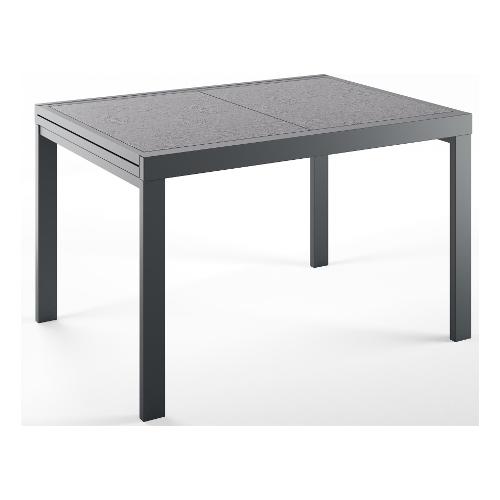 Pointhouse ARES Tavolo Allungabile Grigio piombo opaco e Cemento (123-246x90cm)