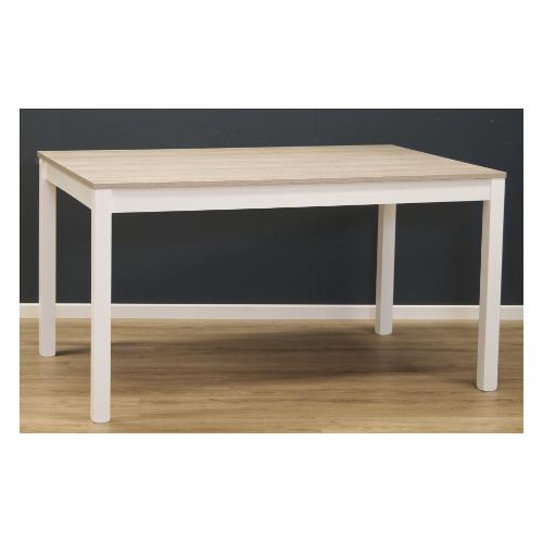 Living Design NEW PONZA Tavolo Allungabile Grigio gessato e Bianco opaco (140-185x90cm)