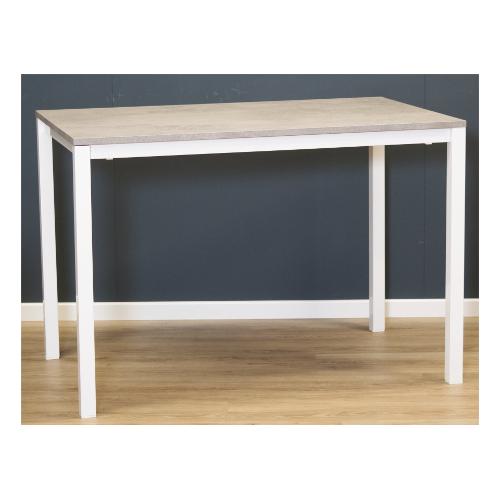 Living Design NEW PONZA Tavolo Allungabile Grigio gessato e Bianco opaco (120-165x80cm)